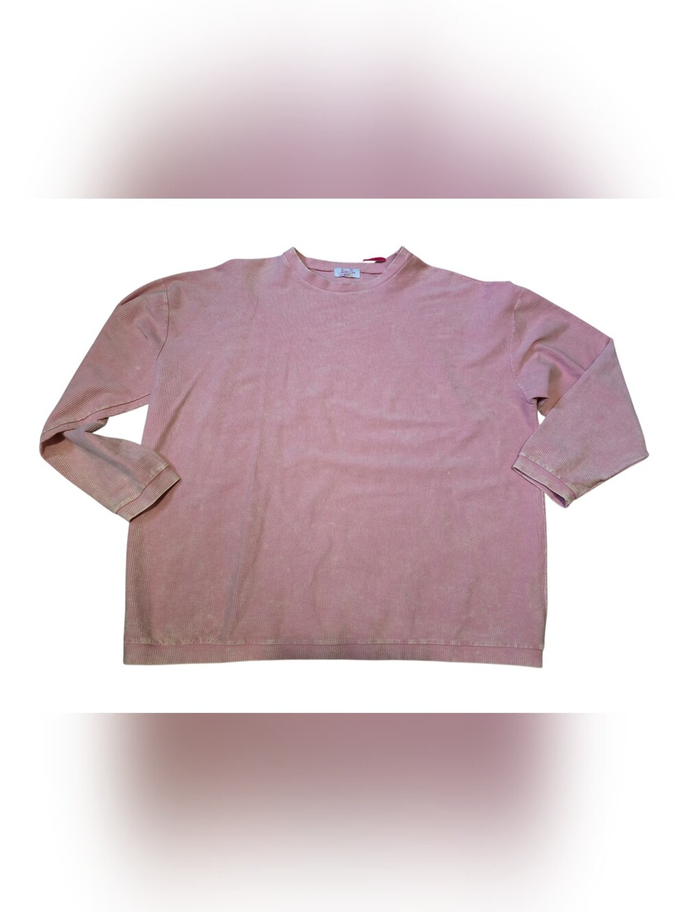 NWT Jess Lea Size 2XL Women's 100% Cotton Blush Pink Ribbed Longsleeve Sweater